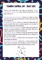 Aperçu - Feuilles d'exercices - Votre horoscope est-il Taureau ? Anglais. - Page 3