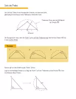 Vorschau - Arbeitsblätter - Satz des Thales: Merkblätter + Aufgaben (mit Lösungen) - Deckblatt