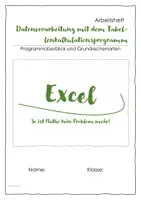 Vorschau - Arbeitsblätter - Arbeitsheft Excel - Programmoberfläche & Grundrechenarten - Seite 1