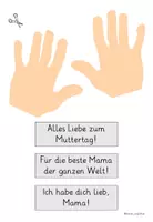 Vorschau - Stundenentwürfe - Muttertag – Geschenk Mama Oma – Bastelvorlage Herzkarte - Seite 3