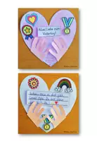 Vorschau - Stundenentwürfe - Vatertag – Geschenk Papa Opa – Bastelvorlage Herzkarte - Seite 1