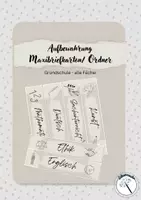 Vorschau - Anderer Materialtyp - Beschriftung Maxibriefkartons/ Stehordner (beige) - Deckblatt