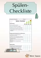 Vorschau - Arbeitsblätter - Spülen - Checkliste - Deckblatt