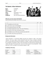 Vorschau - Arbeitsblätter - The Beatles: Yellow Submarine – Listening Comprehension (Simple Past) - Deckblatt