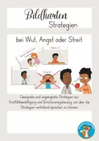 Vorschau - Fördermaterial/Inklusion - Bildkarten Strategie Wut Angst Konfliktbewältigung - Deckblatt