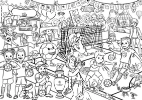 Vorschau - Arbeitsblätter - Wimmelbild Bildkarte "Fussball" / WM / EM - Seite 2