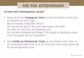 Vorschau - Anderer Materialtyp - Der Start ins Referendariat - was tun vor dem Ref-Beginn? - Seite 1