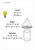 Vorschau - Arbeitsblätter - Zylinder und Kegel Merkblatt Aufgaben Lösung - Seite 2