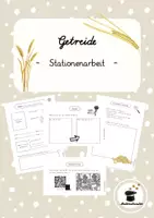 Vorschau - Unterrichtsreihen - Getreide – Stationenlernen Arbeitsblätter (Sachunterricht) - Deckblatt