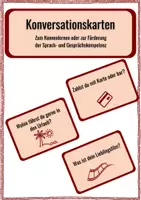 Vorschau - Fördermaterial/Inklusion - Konversationskarten- Zum Kennenlernen oder zur Förderung der Sprach- und Gesprächskompetenz - Deckblatt