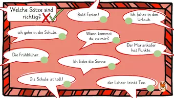 Vorschau - Unterrichtsreihen - Sätze schreiben - digitale Tafelbilder - Wiederholung Vertiefung - Seite 3