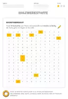 Vorschau - Arbeitsblätter - Werken mit Holz - Werkstoffe - Suchsel / Gitterrätel (3-fach differenziert) - Seite 1
