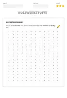 Vorschau - Arbeitsblätter - Werken mit Holz - Werkstoffe - Suchsel / Gitterrätel (3-fach differenziert) - Seite 3