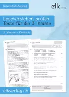 Vorschau - Arbeitsblätter - Leseverstehen prüfen | Tests für die 3. Klasse - Deckblatt