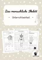 Vorschau - Unterrichtsreihen - Menschliches Skelett – Unterrichtseinheit & Arbeitsblätter | Sachunterricht Klasse 3–4 - Deckblatt