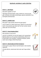 Vorschau - Merkblätter - Sachtexte verstehen in sechs Schritten - Deckblatt