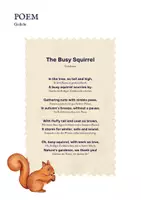 Vorschau - Mal- und Bastelvorlagen - 🐿️ “Busy Squirrel” Poem - Englisch spielerisch lernen - Gedichtreise 13 - Seite 2