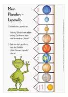 Vorschau - Arbeitsblätter - Leporello Planeten Sachunterricht in der Grundschule - Seite 1