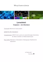 Vorschau - Stundenentwürfe - Mini-Reihe zu Alkansäuren (Carbonsäuren) - Deckblatt