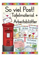 Vorschau - Spiele - So viel Post! (Postkarte, Brief...) Tafelmaterial - Deckblatt