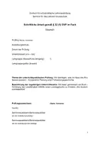 Vorschau - Stundenentwürfe - Unterrichtsentwurf "Die Sockensuchmaschine" Klasse 3 - Deckblatt
