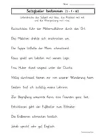 Vorschau - Arbeitsblätter - AB_Satzglieder bestimmen_Subjekt_Prädikat_Artergänzung - Seite 1