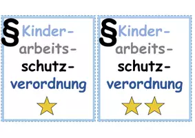 Vorschau - Bildkarten - Kinderarbeitsschutzgesetz u. Jugendarbeitsschutzverordnung mit Worthilfen - Seite 1