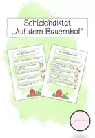 Vorschau - Fördermaterial/Inklusion - Schleichdiktat "Auf dem Bauernhof" - Deckblatt