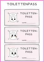 Vorschau - Bildkarten - Toilettenpass 1. Klasse - 3. Klasse - Deckblatt