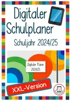 Vorschau - Interaktives Material - ❗️NEU ❗️XXL Digitaler Planer / Unterrichtsplaner / Schulplaner 2024/25 - Deckblatt