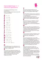 Vorschau - Arbeitsblätter - AB Exponentialgleichungen durch Logarithmieren lösen, mit Lösungen - Deckblatt