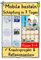 Vorschau - Stundenentwürfe - Schöpfung Religionsunterricht Klasse 3-4 - Mobile basteln - Deckblatt