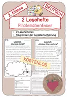 Vorschau - Arbeitsblätter - Lesehefte Piratenabenteuer (kostenlos) - mit den Knuffies - Deckblatt