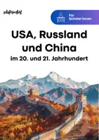 Vorschau - Arbeitsblätter - Schülermaterial: USA, Russland und China im 20. & 21. Jahrhundert - Deckblatt