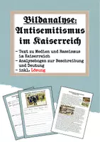 Vorschau - Arbeitsblätter - Antisemitismus im Kaiserreich - Postkartenanalyse - Deckblatt