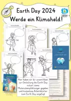 Vorschau - Arbeitsblätter - Ideen rund um den Earth Day 2024: Werde ein Klimaheld - Deckblatt