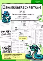 Vorschau - Arbeitsblätter - Zehnerübergang im Zahlenraum 20 – zwei Rechenstrategien | Klasse 1 - Deckblatt