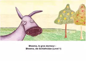 Vorschau - Stationenlernen - Bheema, le gros dormeur /Kamishibai Französisch/Deutsch//Lesetraining - Deckblatt