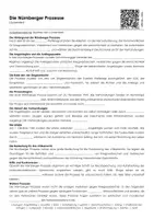 Vorschau - Arbeitsblätter - Die Nürnberger Prozesse - Lückentext und Übungen - Deckblatt