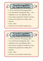 Vorschau - Fördermaterial/Inklusion - Argumentation- Formulierungshilfen - Deckblatt