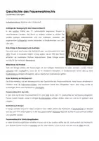Vorschau - Arbeitsblätter - Geschichte des Frauenwahlrechts - Lückentext und Übungen - Deckblatt