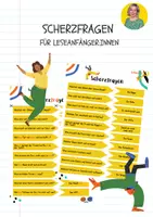 Vorschau - Spiele - Scherzfragen für Leseanfänger (einsatzbereit mit Schlüssel) - Deckblatt