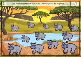 Vorschau - Arbeitsblätter - Bündeln im Zahlenraum 10: tierisches Afrika - Seite 3