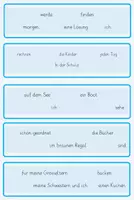 Vorschau - Aufgabenkarten - Schüttelwörter Satzglieder - Seite 1