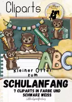 Vorschau - selbst erstellte Cliparts/Grafiken - Cliparts Schulanfang Otter als Klassentier zum Schulstart - Deckblatt