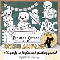 Vorschau - selbst erstellte Cliparts/Grafiken - Cliparts Schulanfang Otter als Klassentier zum Schulstart - Seite 3
