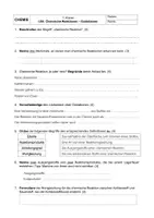 Vorschau - Test - LEK - chemische Reaktion - Oxidation Chemie 7. Klasse - Deckblatt