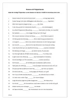 Vorschau - Arbeitsblätter - Nomen mit Präposition (mit Lösung) - Deckblatt