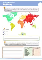 Vorschau - Arbeitsblätter - Bevölkerungsentwicklung - Arbeitsblätter & PowerPoint (Entwicklung, Gründe, Herausforderungen, Verteilung, Karikatur...) - Seite 3
