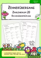Vorschau - Arbeitsblätter - Zehnerübergang im Zahlenraum 20 – Lernzielkontrolle | 1. Klasse - Deckblatt